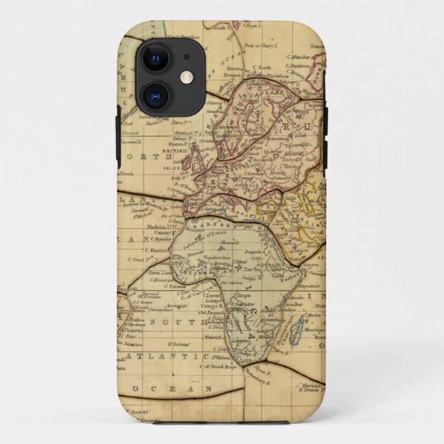 World map on Mercators Projection Case-Mate iPhone Case (Back)