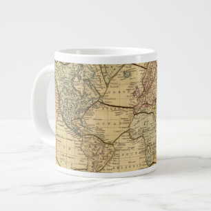 World map on Mercators Projection Large Coffee Mug
