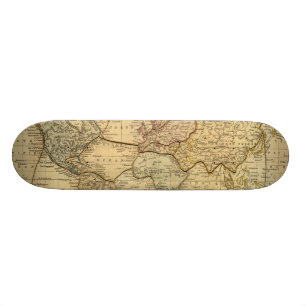 World map on Mercators Projection Skateboard