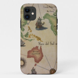 World Map Pacific iPhone 11 Case