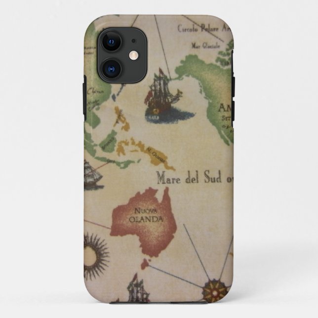 World Map Pacific Case-Mate iPhone Case (Back)