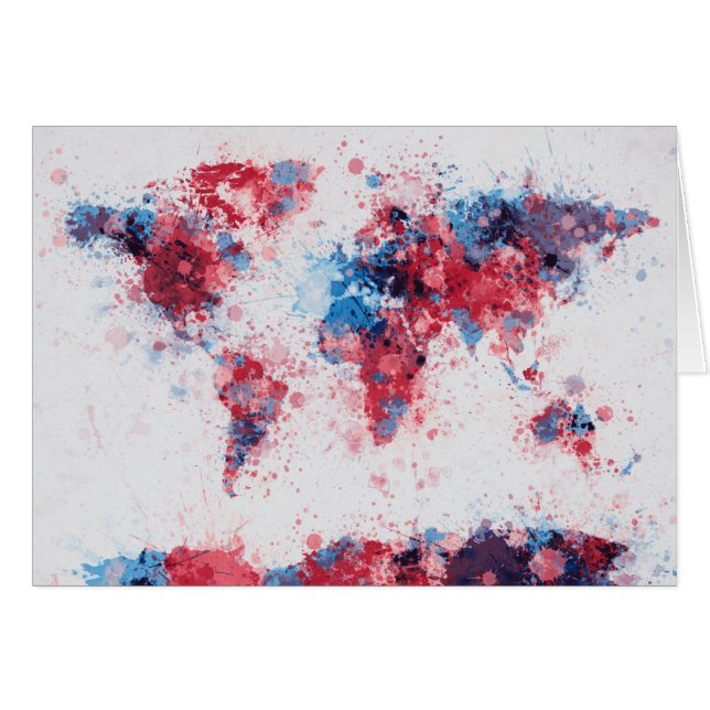 World Map Paint Splashes (Front Horizontal)