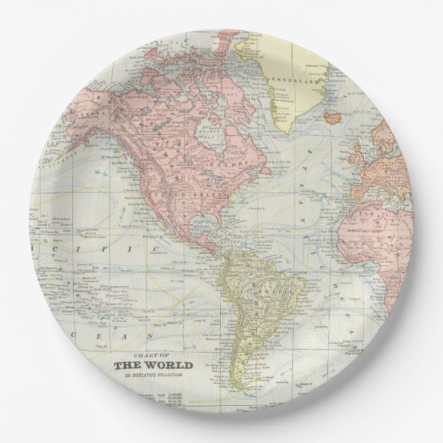 World Map Paper Plates (Front)