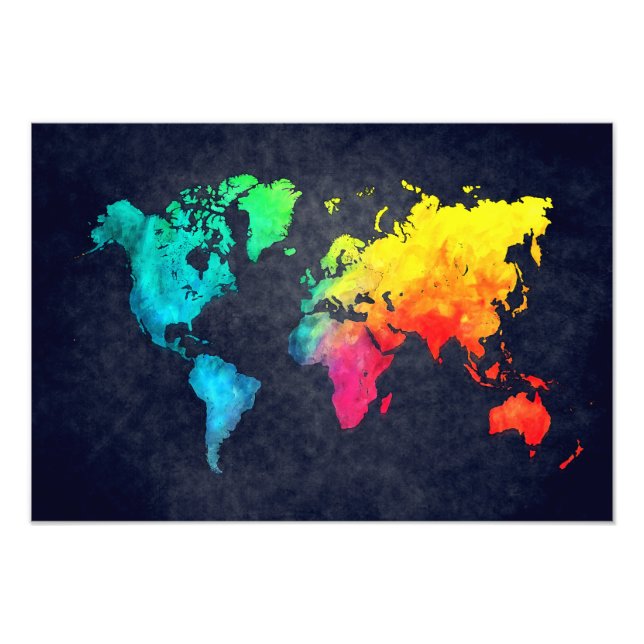 world map photo print (Front)