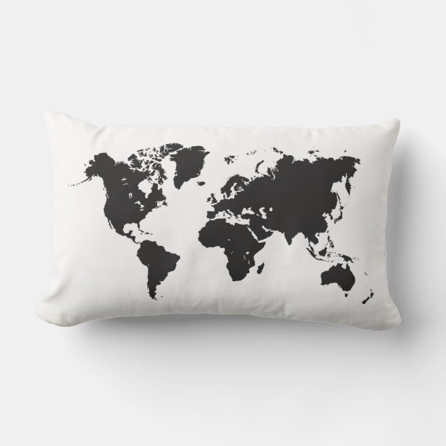 world map pillow (Front)