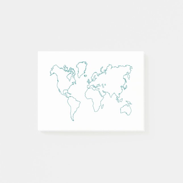 World Map Post-it Notes (Front)