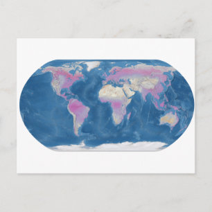 World Map Postcard