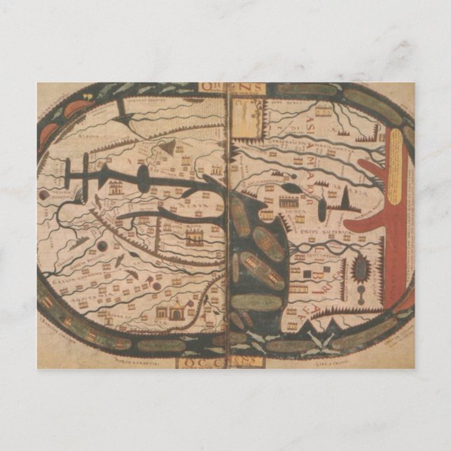 World map postcard (Front)