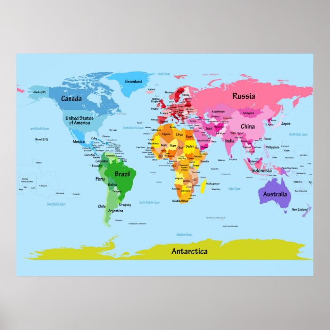 World Map Poster (Front)