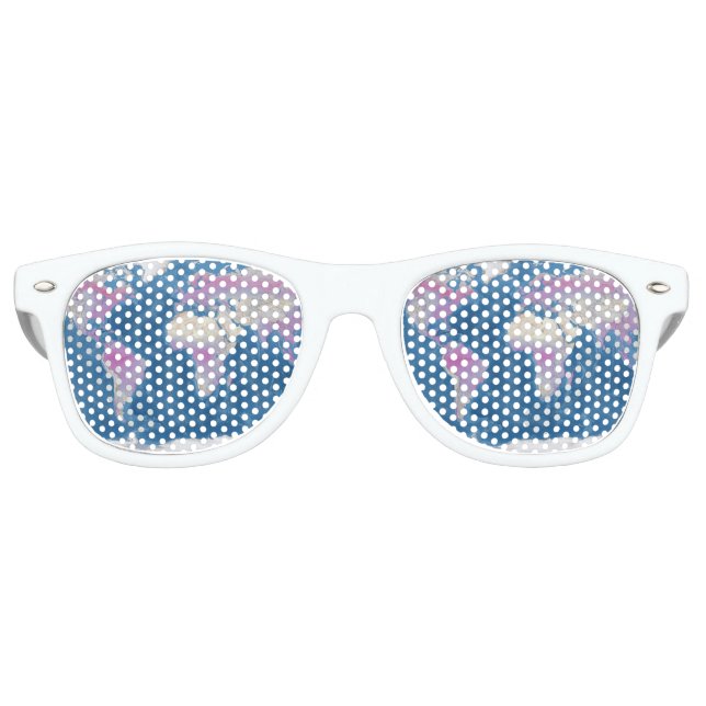 World Map Retro Sunglasses (Front)