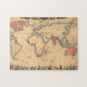 World Map showing British Empire Jigsaw Puzzle