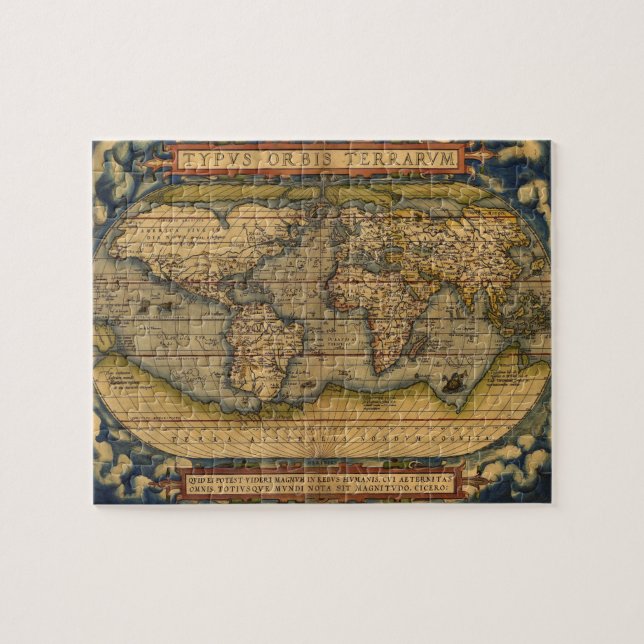 World map Theatrum Orbis Ancient Travel Jigsaw Puzzle (Horizontal)