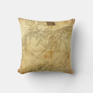 World Map Throw Pillow