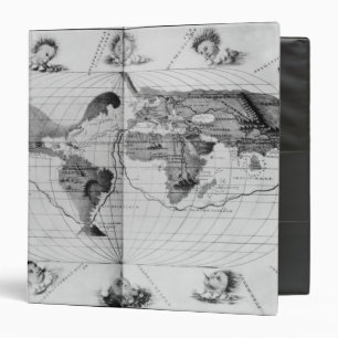 World map tracing Magellan's world voyage Binder