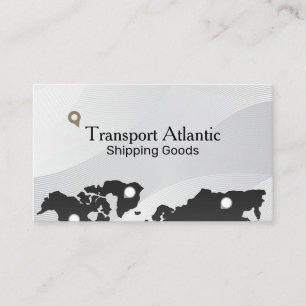 World Map Transport Markers Business Card