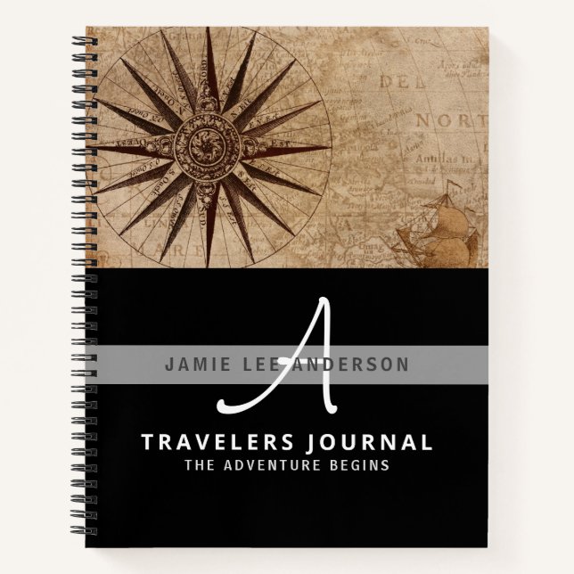 World Map Travel Retirement Bucket List Gift Dad   Notebook (Front)