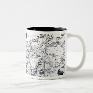 World map Two-Tone coffee mug