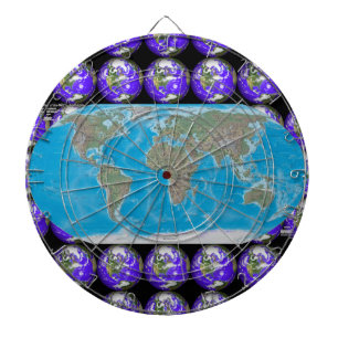 World Map Vacation Destination Dartboard