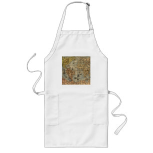 World Map Vintage Atlas Historical Continents Long Apron