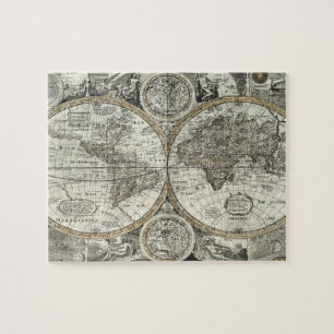 world map vintage pictorial map jigsaw puzzle