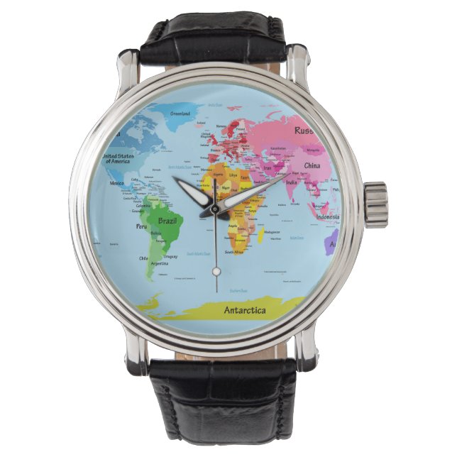World Map Watch (Front)
