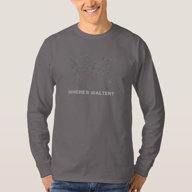WORLD MAP, WHERE'S WALTER? Personalize! T-Shirt (Front)