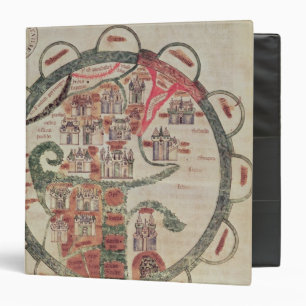 World map with Jerusalem in the centre Binder