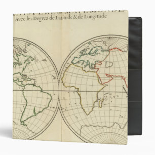 World Map with Latitude and Longititude Binder