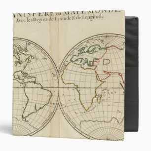 World Map with Latitude and Longititude Binder