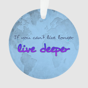 World map with quote ornament