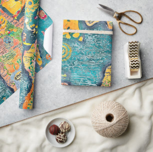 World Map  Wrapping Paper