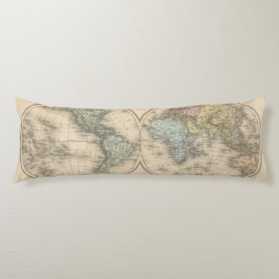World maps body pillow