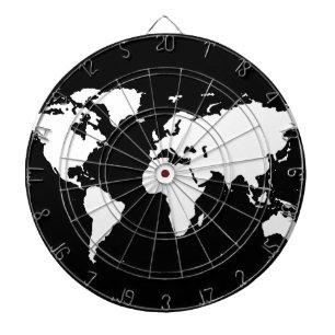 world maps ~ customizable colour dartboard