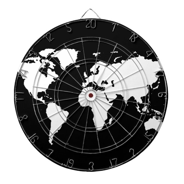 world maps ~ customizable colour dartboard (Front)
