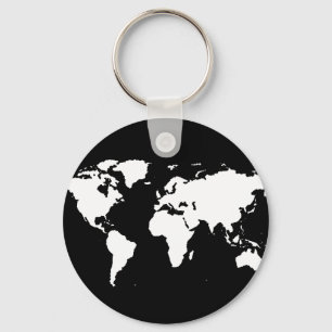 world maps ~ customizable colour keychain