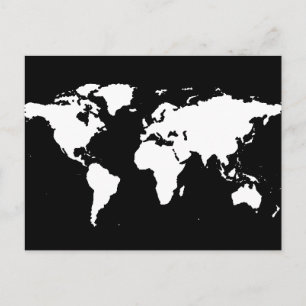 world maps ~ customizable colour postcard