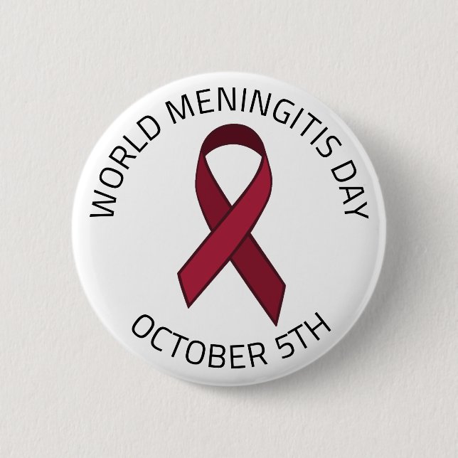 World Meningitis Day - October 5th 2 Inch Round Button (Front)