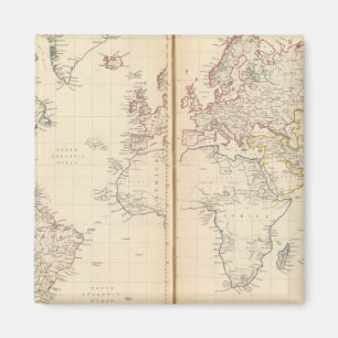 World, Mercator's projection 2 Magnet
