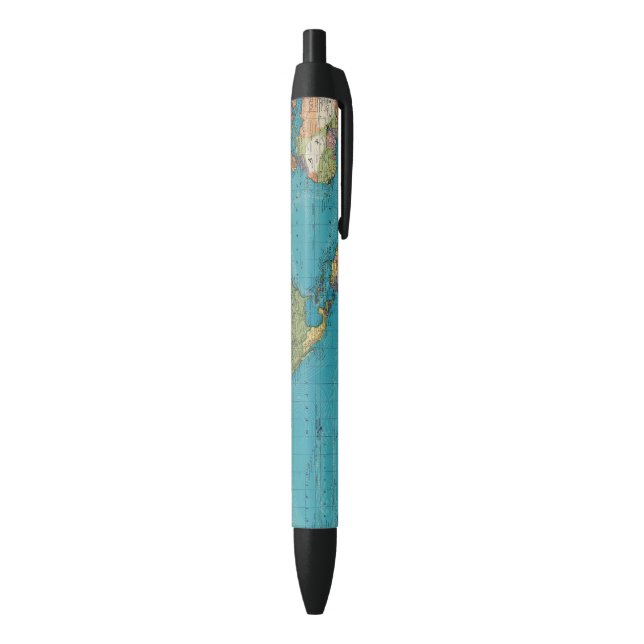 World, Mercator's Projection Black Ink Pen (Bottom (Vertical))