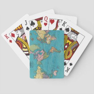 World, Mercator's projection. Playing Cards