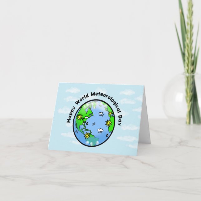 World Meteorological Day Global Weather Card       (Front)