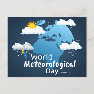 World Meteorological Day Holiday Postcard