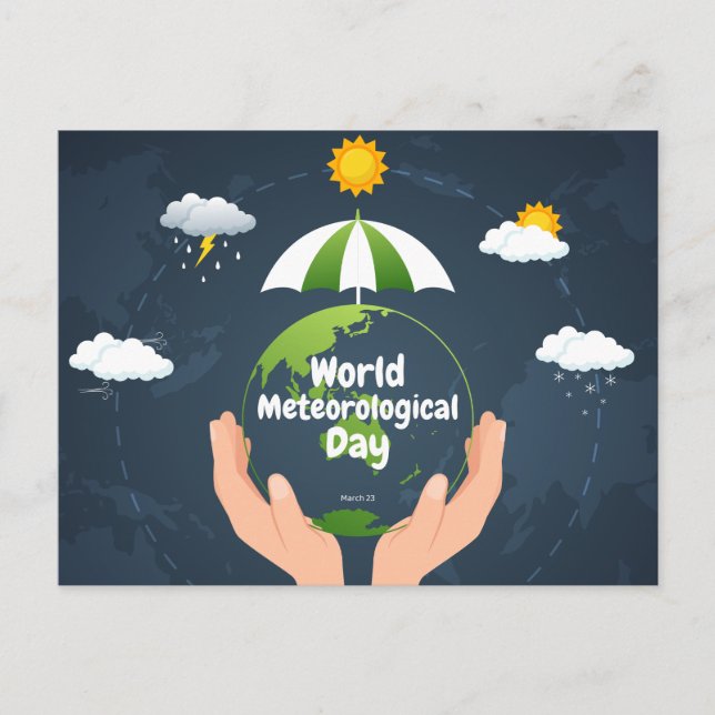 World Meteorological Day Holiday Postcard (Front)