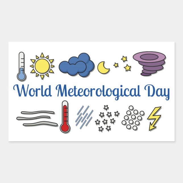 World Meteorological Day Sticker (Front)
