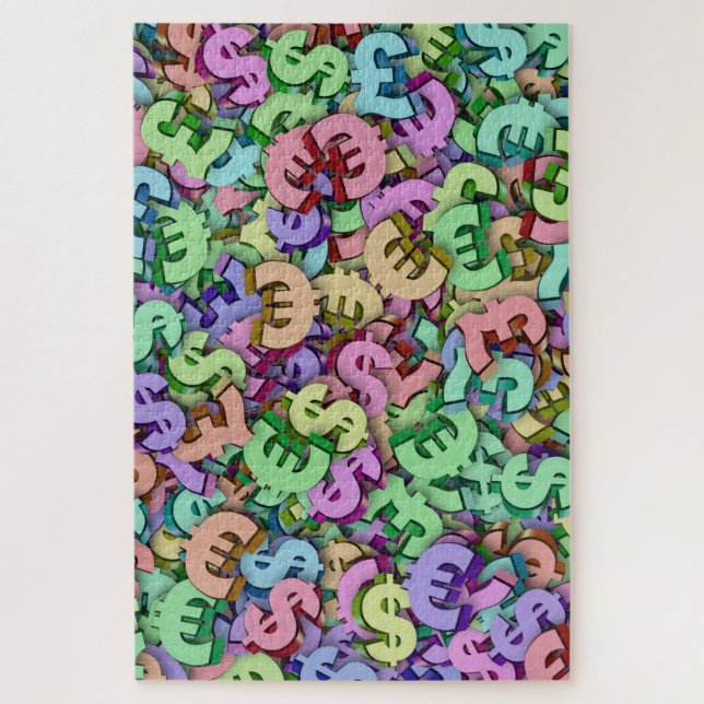 world money puzzle (Vertical)