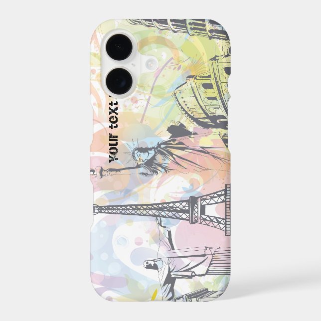World monuments custom iPhone 7 case (Back)