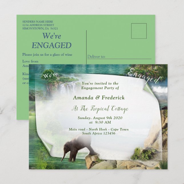 World Oceans & Rivers, Lakes & Sport Activities Invitation Postcard (Front/Back)