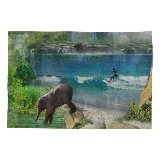 World Oceans & Rivers, Lakes & Sport Activities Pillowcase (Back)
