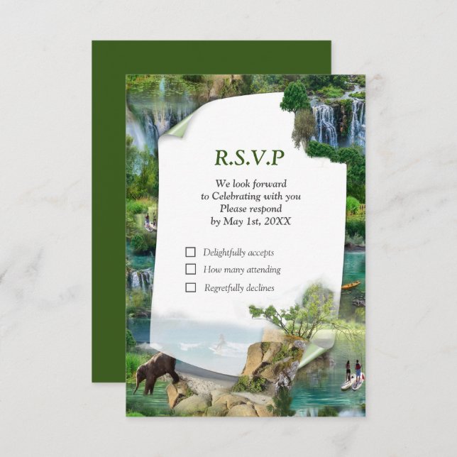 World Oceans & Rivers, Lakes & Sport RSVP Card (Front/Back)