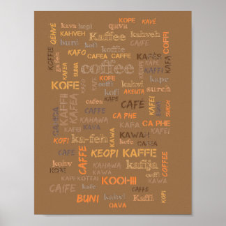 World of Coffee 8.5 x 11 poster